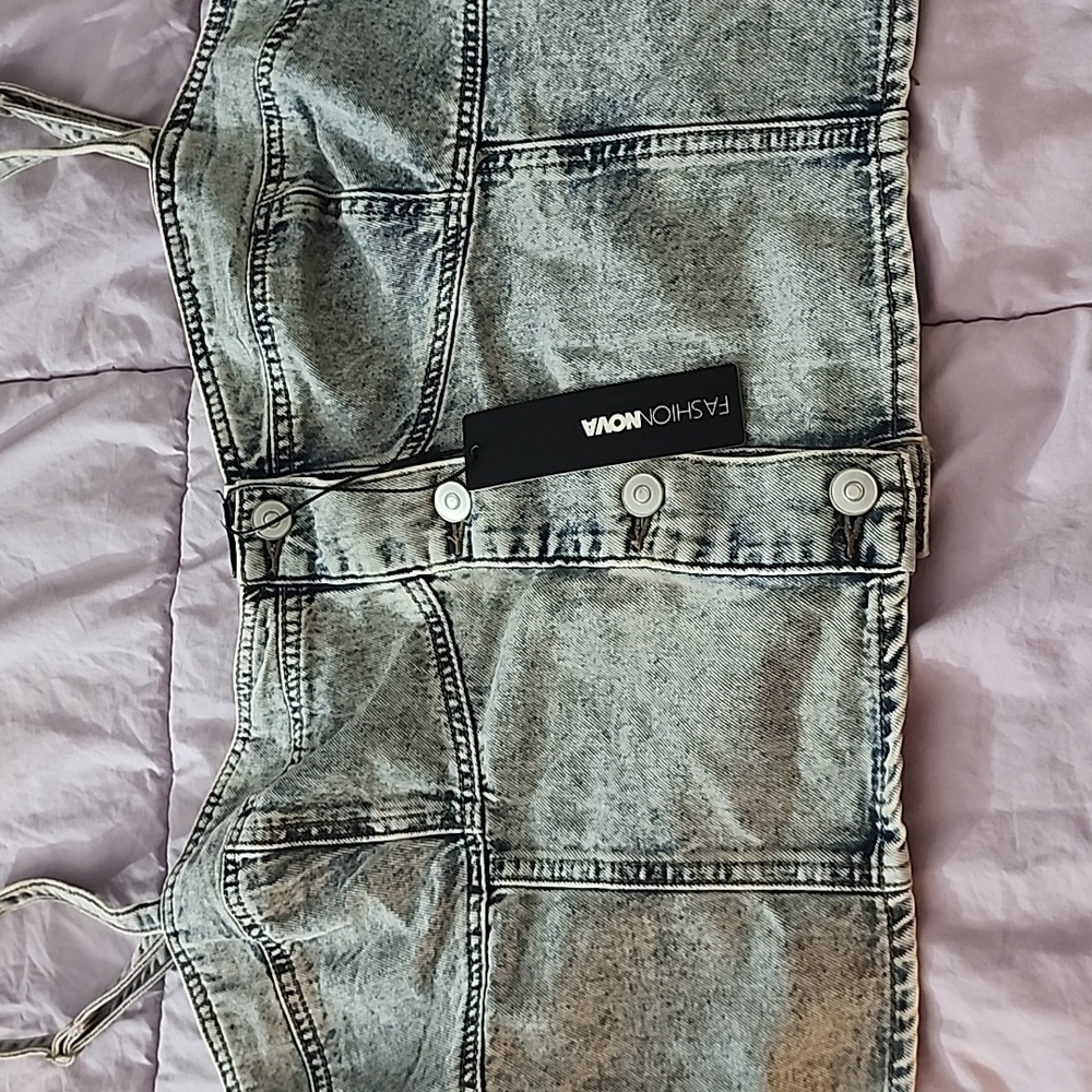 Denim Crop Blouse